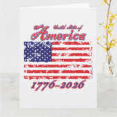 Amerika 250 1776-2026 karte (Gelbe Blume)