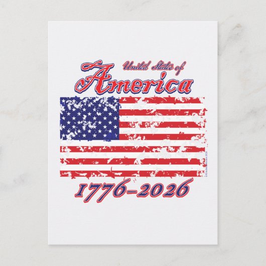 Amerika 250 1776-2026 postkarte (Vorderseite)