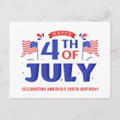 Amerika 250 4. Juli-Feier Postkarte (Vorderseite)