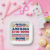 Amerika 250. 4. Juli Papiertafel Pappteller (Party)