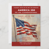 AMERIKA 250 4. Juli Party Einladung (Vorderseite)