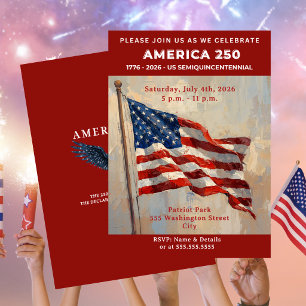 AMERIKA 250 4. Juli Party Einladung