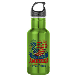 Amerika 250 Alles Gute zum Geburtstag Patriotische Edelstahlflasche