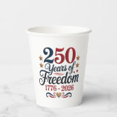 Amerika 250 Badezimmer Gast Pappbecher (Rückseite)