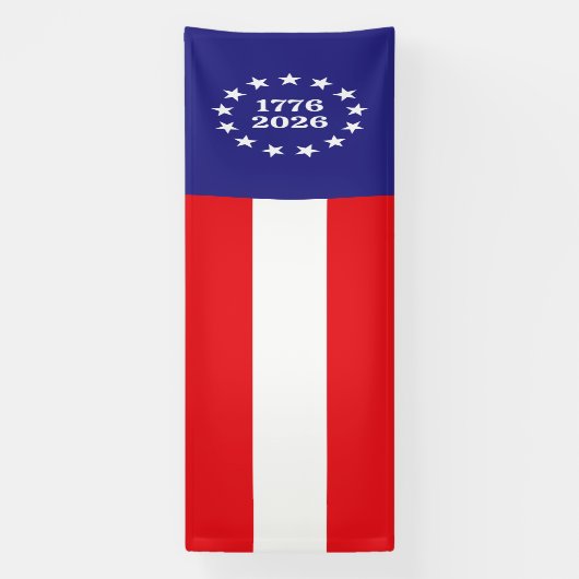Amerika 250 Betsy Ross Banner (Vertikal)
