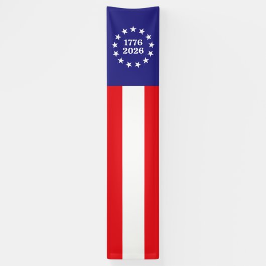 Amerika 250 Betsy Ross Banner (Vertikal)