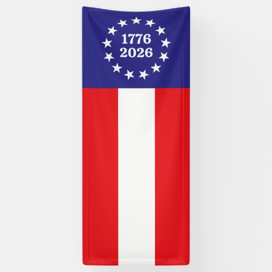 Amerika 250 Betsy Ross Banner (Vertikal)