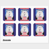 AMERIKA 250 - CREAM Chow Quadratischer Aufkleber (Blatt)