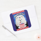 AMERIKA 250 - CREAM Chow Quadratischer Aufkleber (Umschlag)