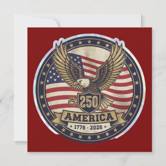 Amerika 250  einladung (Vorderseite)