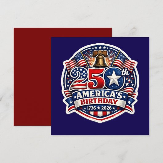 Amerika 250 einladung (Vorne/Hinten)