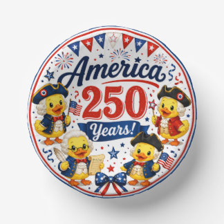 Amerika 250 Entchen-Feier Pappteller