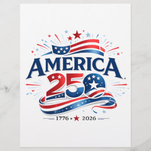 Amerika 250 Feier 1776–2026 Jubiläum Flyer