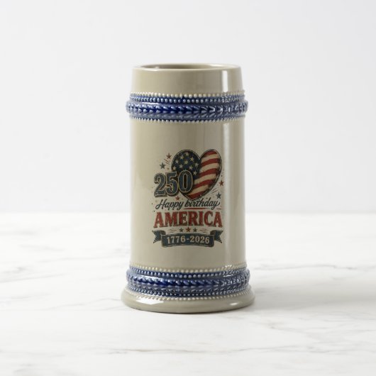 Amerika 250-Feier Bierglas (Mittel)
