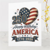 Amerika 250 Feier Karte (Gelbe Blume)