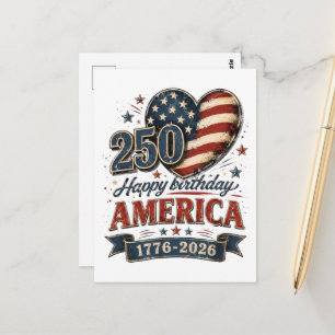 Amerika 250 Feier Postkarte