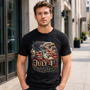 Amerika 250 Freiheitsadler 4. Juli T-Shirt