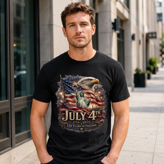 Amerika 250 Freiheitsadler 4. Juli T-Shirt
