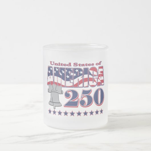 Amerika 250. Freiheitsglocke Mattglastasse (Mittel)