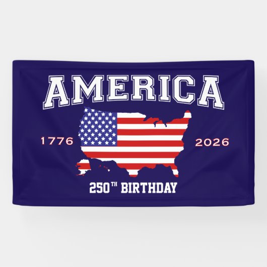 Amerika 250 Geburtstag 1776-2026 Banner (Horizontal)