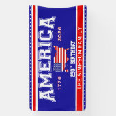 Amerika 250 Geburtstag 1776-2026 Banner (Vertikal)