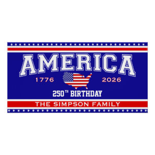 Amerika 250 Geburtstag 1776-2026 Poster