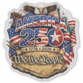 Amerika 250 Geburtstag Aufkleber (Vorderseite)