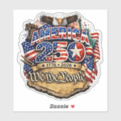 Amerika 250 Geburtstag Aufkleber (Blatt)