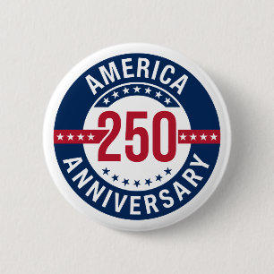Amerika 250-Jahr-Jubiläum Patriotisch  Button