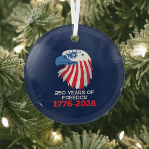 Amerika 250 Jahre 1776 2026 250. Jubiläum Ornament Aus Glas