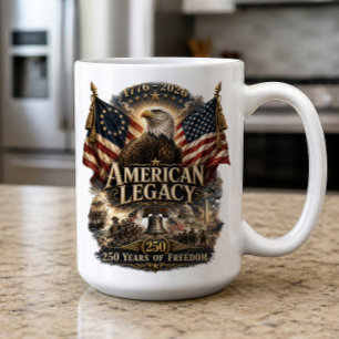 Amerika 250 Jahre 1776 2026 4. Juli Kaffeetasse