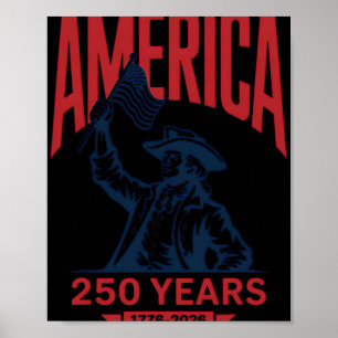 Amerika 250 Jahre 1776 2026 Patriotische Feier Poster
