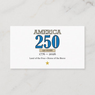Amerika 250 Jahre 1776–2026 Vintage Patriotischer Visitenkarte
