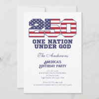 Amerika 250 Jahre 250. Jubiläum Unabhängigkeit