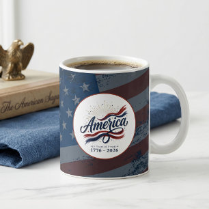 Amerika 250 Jahre 4. Juli Unabhängigkeitstag Kaffeetasse