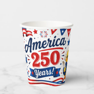 Amerika 250 Jahre Entchen Patriotische Party-Samml Pappbecher
