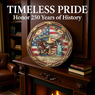 Amerika 250 Jahre feiern Große Wanduhr