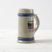 Amerika 250 Jahre Flagge Bierglas (VorderseiteRechts)