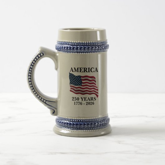 Amerika 250 Jahre Flagge Bierglas (Links)