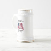 Amerika 250 Jahre Flagge Bierglas (Vorderseite Links)