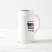 Amerika 250 Jahre Flagge Bierglas (VorderseiteRechts)