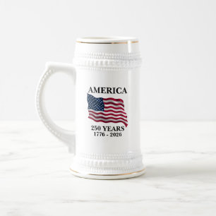 Amerika 250 Jahre Flagge Bierglas