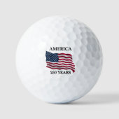 Amerika 250 Jahre Flagge Golfball (Vorderseite)