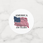 Amerika 250 Jahre Flagge Konfetti (Klein Vorderseite)