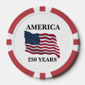 Amerika 250 Jahre Flagge Pokerchips (Vorderseite)