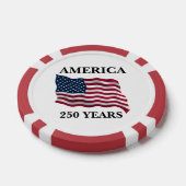Amerika 250 Jahre Flagge Pokerchips (Einzeln)