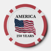 Amerika 250 Jahre Flagge Pokerchips (Rückseite)