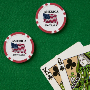 Amerika 250 Jahre Flagge Pokerchips