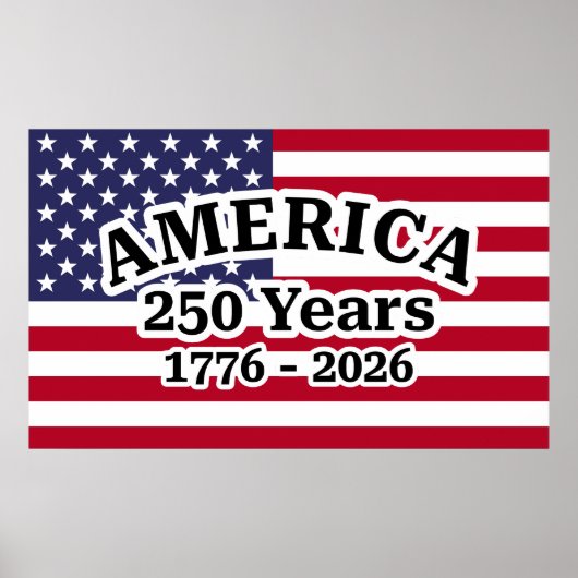 Amerika 250 Jahre Flagge Poster (Vorne)
