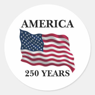 Amerika 250 Jahre Flagge Runder Aufkleber
